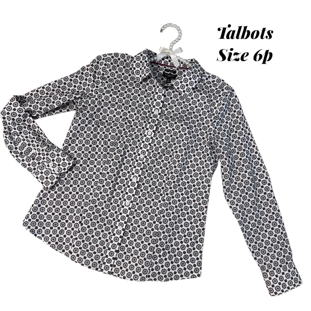 Talbots Classic Patterned Blouse